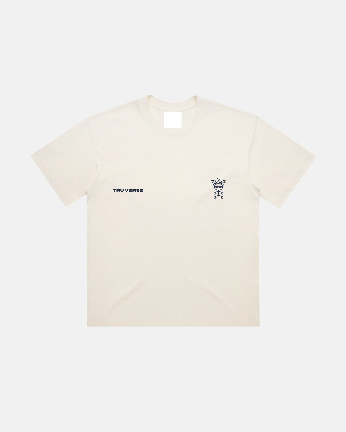 Signature Tee - Ecru/Navy Blue