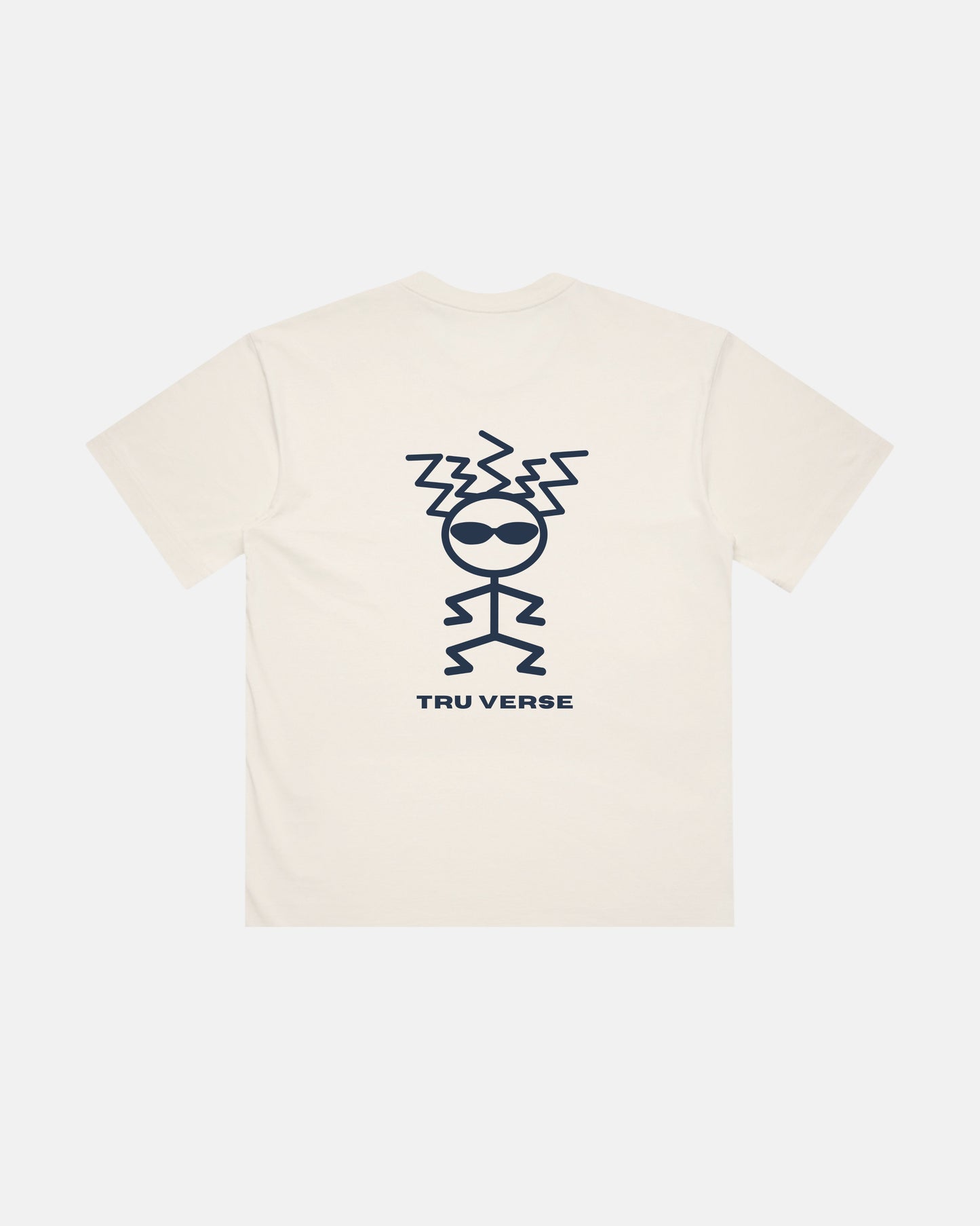 Signature Tee - Ecru/Navy Blue